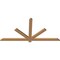 Ekena Millwork Kennewick Timber Gable Bracket, Western Red Cedar, 72"W x 36"H x 1 1/2"D x 3 1/2"F, 12/12 Pitch GBW072X36X0204KEN00SWR - alternate 5